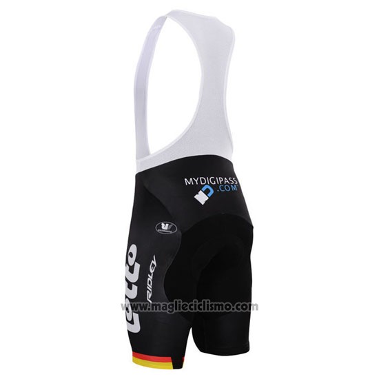 2015 Abbigliamento Ciclismo Lotto Soudal Campione Germania Manica Corta e Salopette